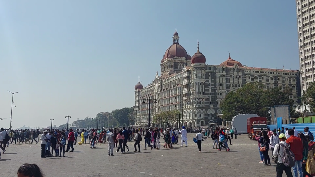 Taj Mahal palace hotel in front of the Gateway of India Mumbai