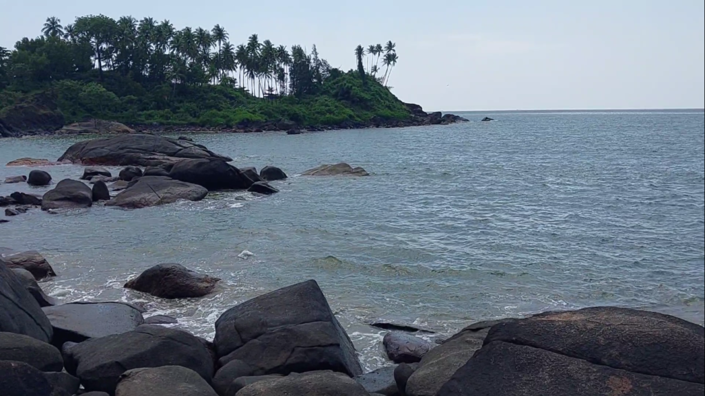 Rocks at the palolem beach in goa