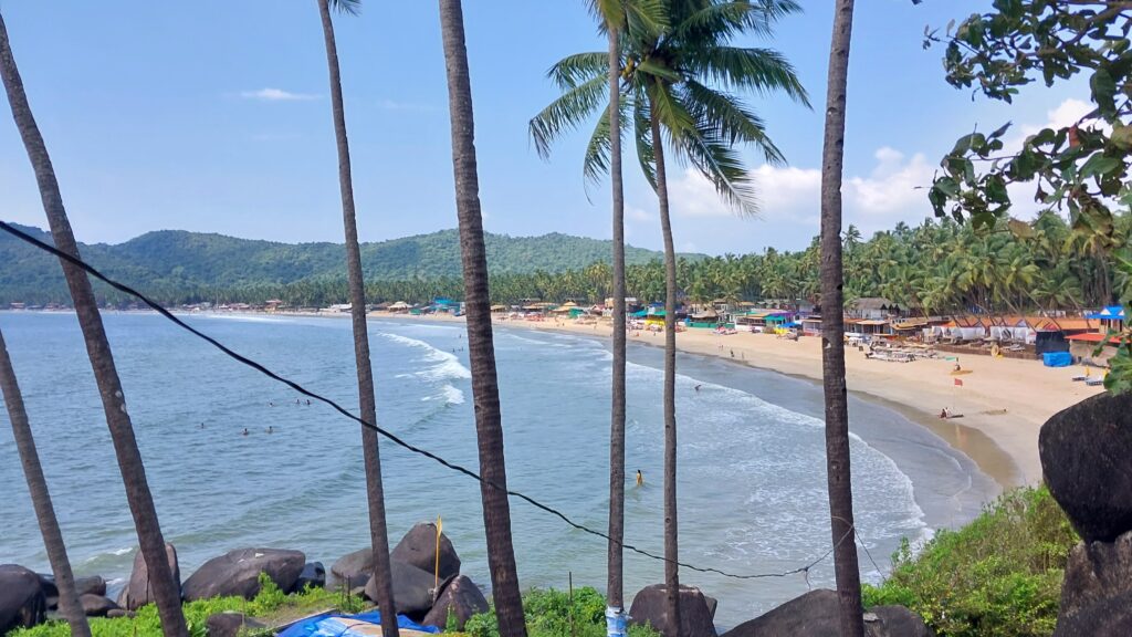 Palolem beach in goa, this view is from the left end of the beach